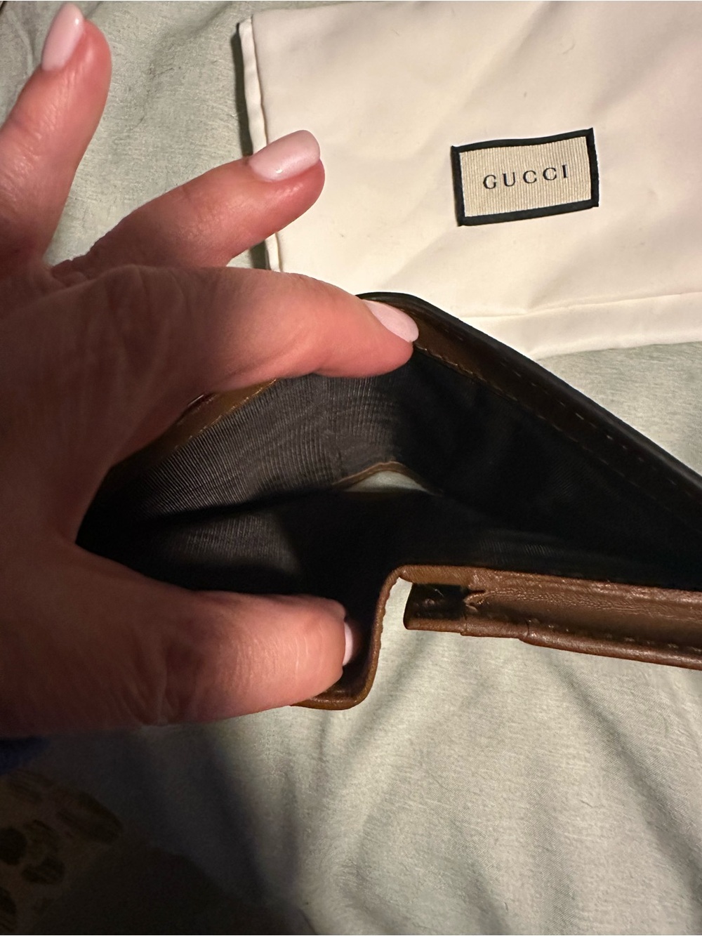 Gucci Brown Leather Card Case Wallet - Picture 4 of 7